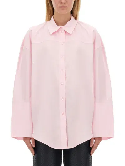 Rotate Birger Christensen Oversize Shirt In Pink