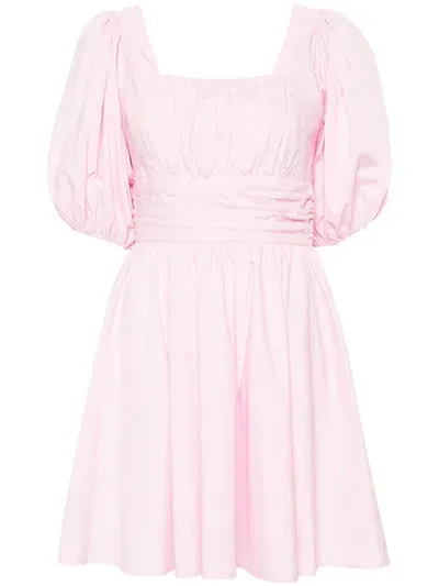 Rotate Birger Christensen Pleated Mini Dress In Pink