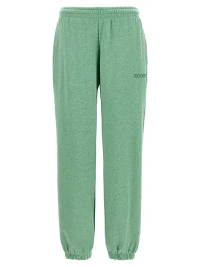 Rotate Birger Christensen Joggers With Elastic Cuffs And Waistband In Light Green