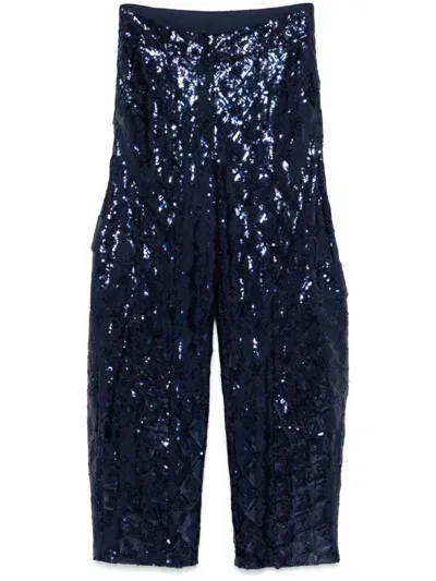 Rotate Birger Christensen Sequinned Cargo Pants In Multicolor