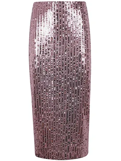 Rotate Birger Christensen Sequins Pencil Skirt In Pink