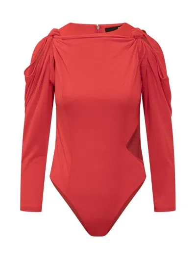 Rotate Birger Christensen Knotted Ls Body In Red