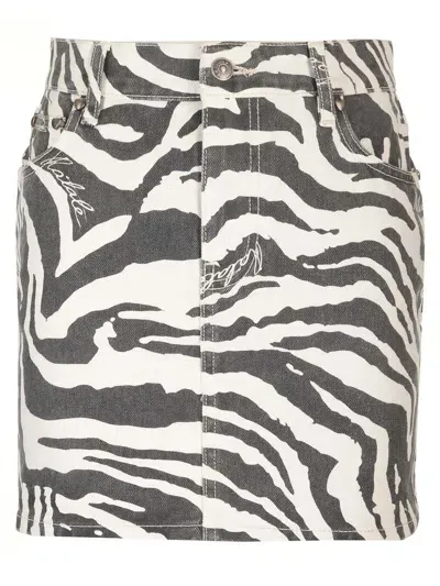 Rotate Birger Christensen Zebra Mini Skirt In Animalier