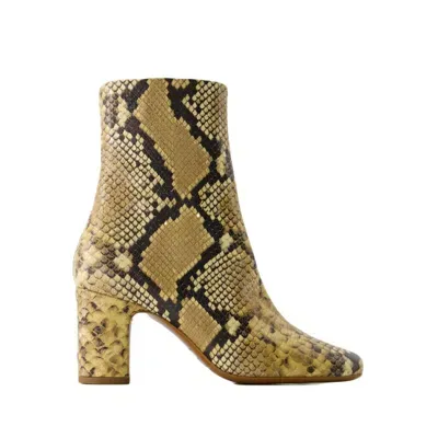 Rouje Celeste Ankle Boots -  - Leather - Natural Python In Brown