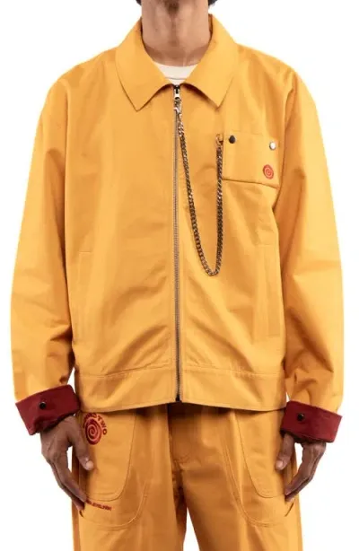 Round Two Lunch Break Cotton Twill Jacket In Mustard