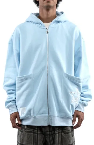 Round Two Skate Zip Hoodie In Baby Blue