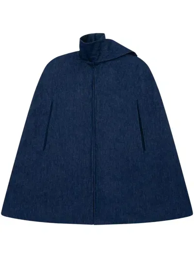 Rowen Rose Denim Cape In Blue