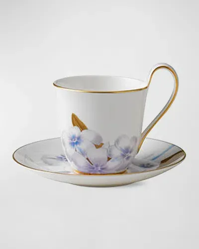 Royal Copenhagen 9 Oz. Flora Cup And Saucer Set In Multi4