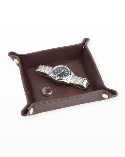 Royce New York Catchall Valet Tray In Burgundy