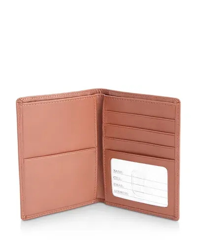 Royce New York Leather Rfid-blocking Passport Case & Wallet In Tan