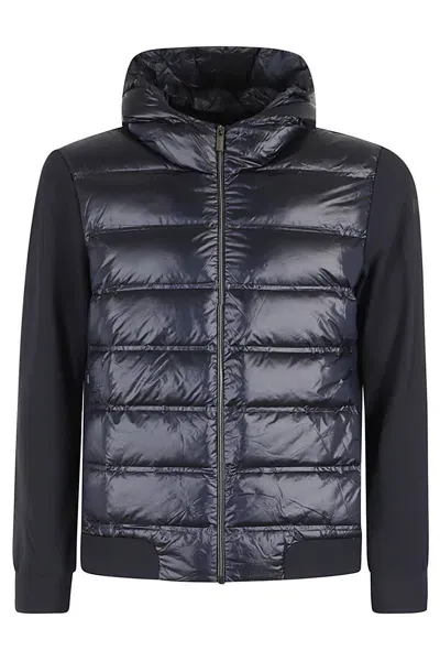 Rrd - Roberto Ricci Design Winter Duck Hood Zip Soft Jkt In Blue Black