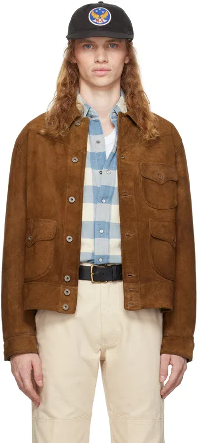 Rrl Brown Roughout Suede Jacket