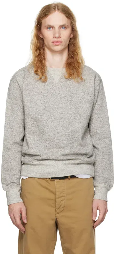 Rrl Gray Fleece Sweatshirt In Athletic Grey