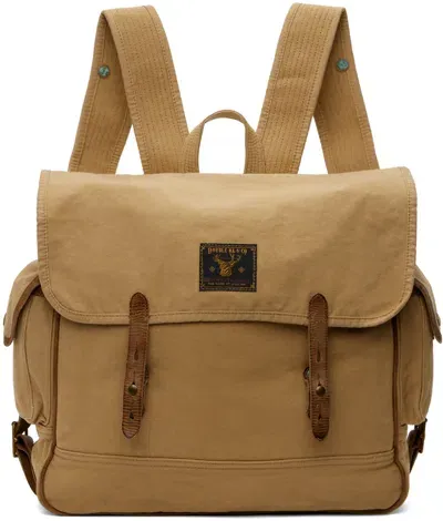 Rrl Khaki Falcon Backpack In Khaki/brown