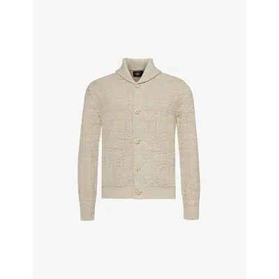 Rrl Cotton And Linen Cardigan In Neutrals