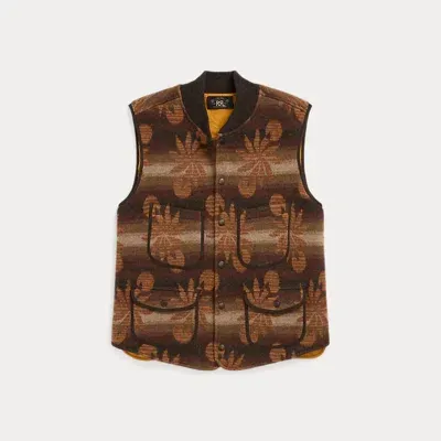 Rrl Wool-cashmere Snap-front Jumperwaistcoat In Multi