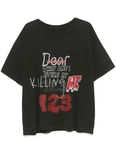 Rrr123 Slogan-print T-shirt In Green