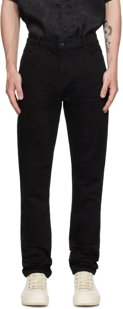 Rta Black Bryant Jeans In Black Logo