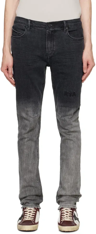 Rta Black Bryant Skinny Jeans In Light Charcoal S