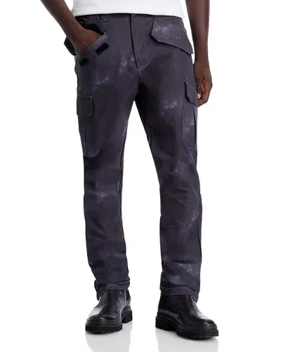 Rta Marble Slim Fit Cargo Pants In Blue