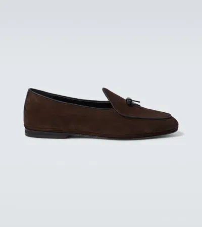 Rubinacci Marphy Suede Loafers In Brown