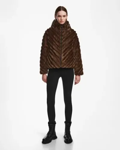 Rudsak Anastasia Faux Fur Jacket For Women In Espresso