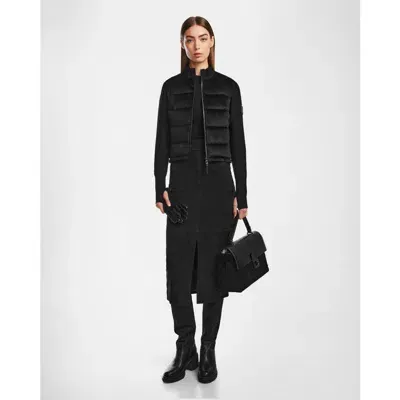 Rudsak Velvet Hybrid Knit & Light Down Jacket In Black