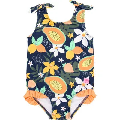 Rufflebutts Babies'  Toddler Girls Upf50+ Tie Shoulder One Piece In Into The Tropics