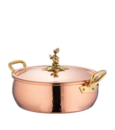 Ruffoni Historia Hammered Copper Disney Donald Duck Braiser With Lid In Pink