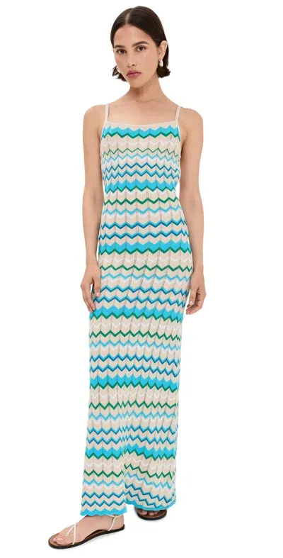 Runaway The Label Albie Maxi Dress Sand Multi