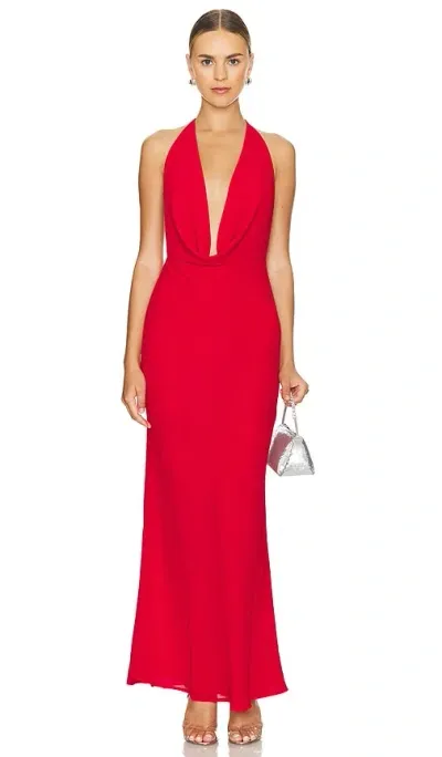 Runaway The Label Lexie Maxi Dress In Cherry