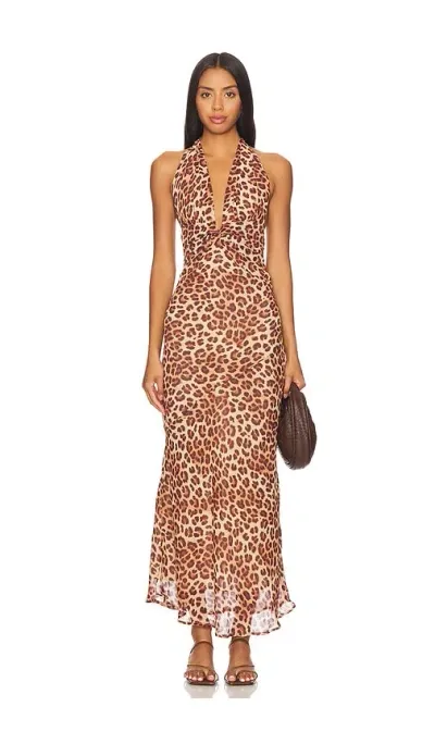 Runaway The Label Tenaya Maxi Dress In Brown