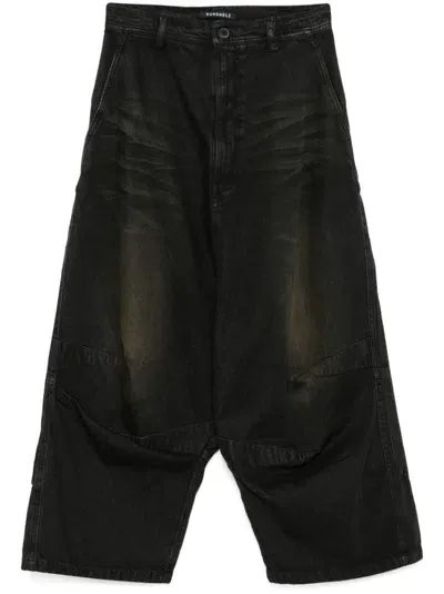 Rundholz Drop-crotch Jeans In Black