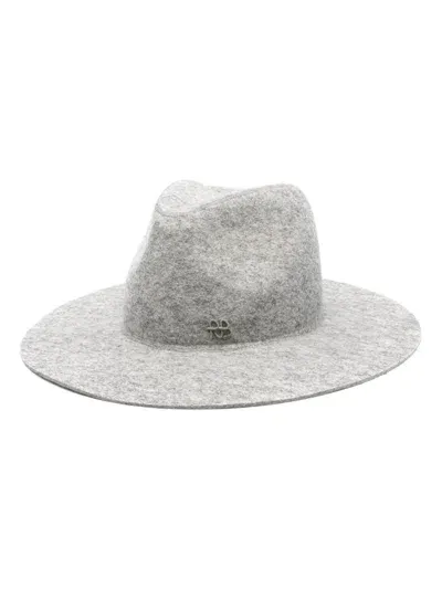 Ruslan Baginskiy Logo-appliqué Fedora Hat In Grey