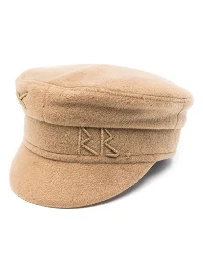 Ruslan Baginskiy Logo-embellished Baker Boy Cap In Brown