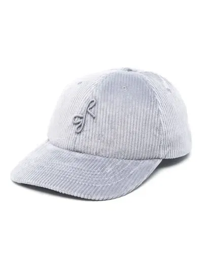 Ruslan Baginskiy Logo-embroidered Corduroy Cap In Grey