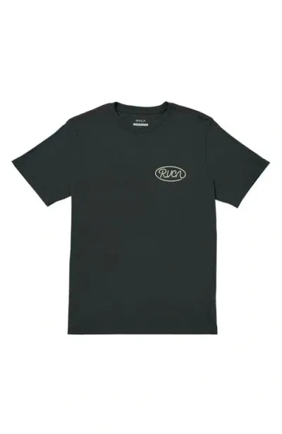 Rvca Lasso Graphic T-shirt In Pirate Black