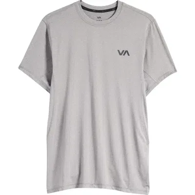 Rvca Sport Vent Logo Graphic T-shirt In Heather Grey