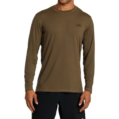 Rvca Sport Vent Long Sleeve T-shirt In Mocha