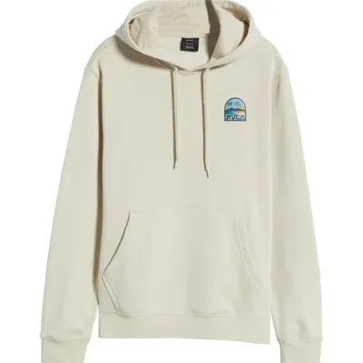 Rvca Sunny Days Logo Graphic Hoodie In Silver Bleach