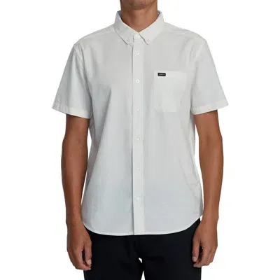 Rvca That'll Do Dobby Short Sleeve Button-down Shirt In Natural