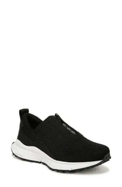 Ryka Women's Jumpstart-zip Slip On Sneakers In Black Engineered Knit