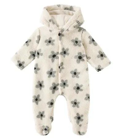 Rylee + Cru Baby Floral Fleece Onesie In Natural