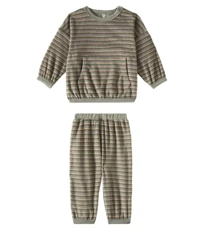 Rylee + Cru Baby Relaxed Sweatshirt And Pants Set In Laurel