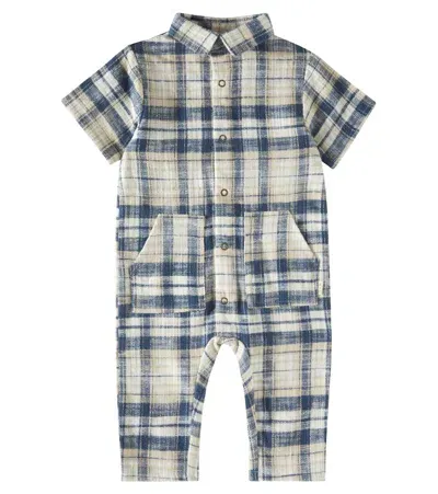 Rylee + Cru Baby Rhett Plaid Cotton Jumpsuit In Multicoloured