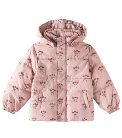 Rylee + Cru Kids' Bouquet Puffer Coat In Pink