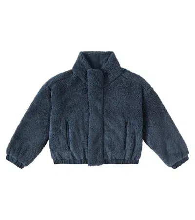 Rylee + Cru Kids' Faux Shearling Jacket In Blau