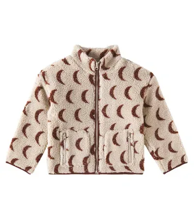 Rylee + Cru Kids' Felix Printed Fleece Jacket In Stone