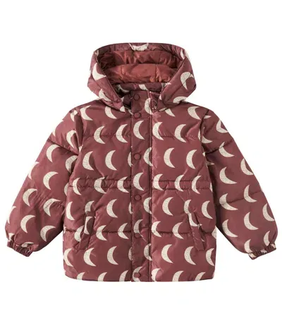 Rylee + Cru Kids' Moons Printed Jacket In Brick