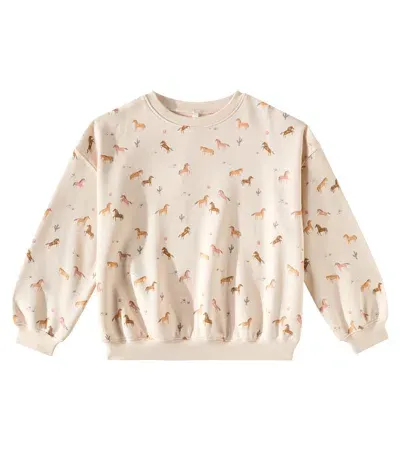 Rylee + Cru Kids' Printed Cotton-blend Jersey Sweatshirt In Pink